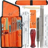 Kit ascutire lant drujba 9 piese cu suport textil